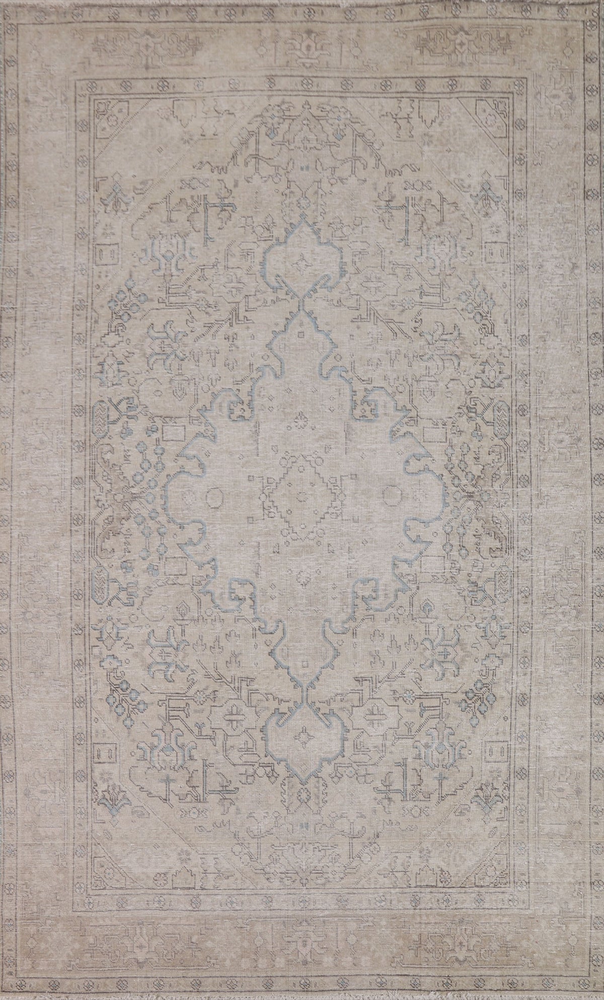 Distressed Tabriz Persian Area Rug 6x9