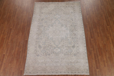 Distressed Tabriz Persian Area Rug 6x9