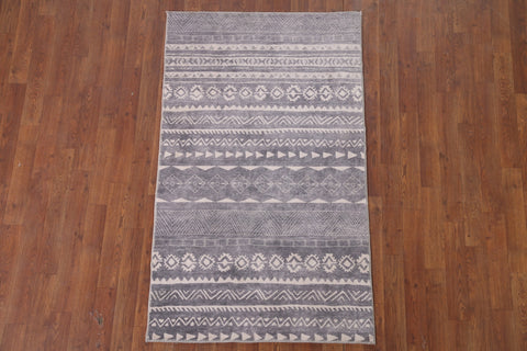 Printed Abstract Oriental Area Rug 3x5