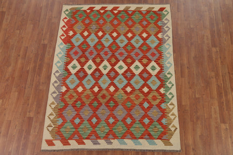 Colorful Kilim Oriental Area Rug 5x7