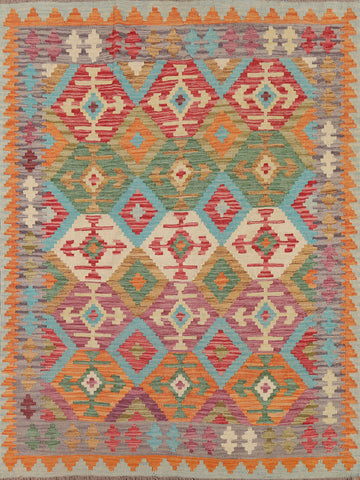 Colorful Kilim Oriental Area Rug 5x6