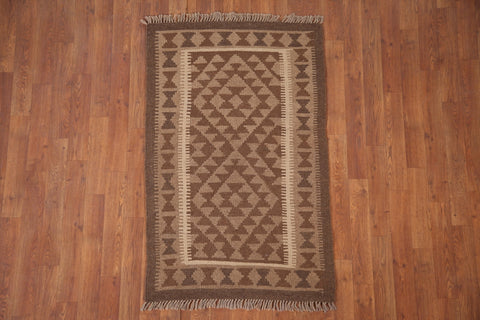 Reversible Wool Kilim Oriental Rug 3x4