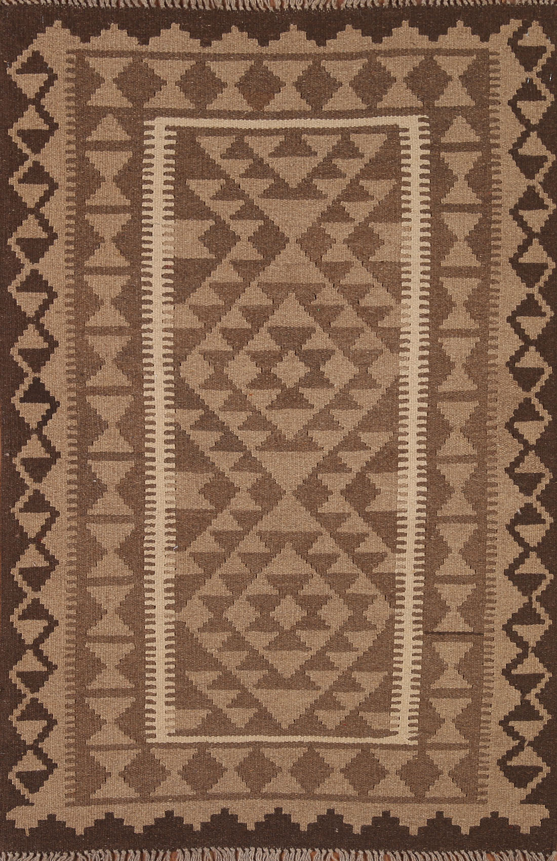 Kilim Reversible Wool Area Rug 3x5