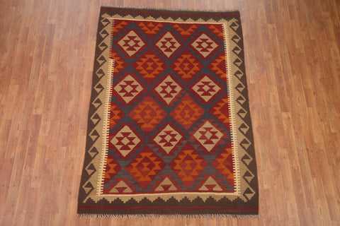 Geometric Kilim Oriental Area Rug 5x7