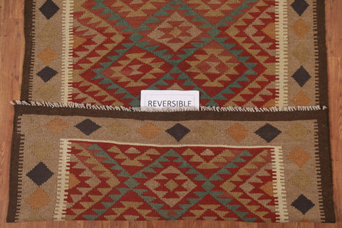 Reversible Wool Kilim Oriental Area Rug 5x8