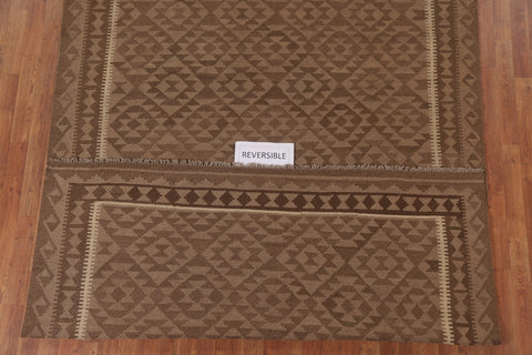 Reversible Wool Kilim Oriental Area Rug 7x10