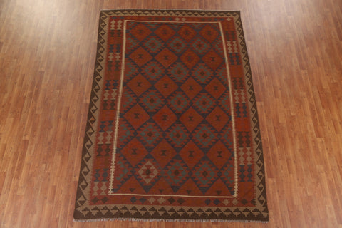 Reversible Wool Kilim Oriental Area Rug 7x10