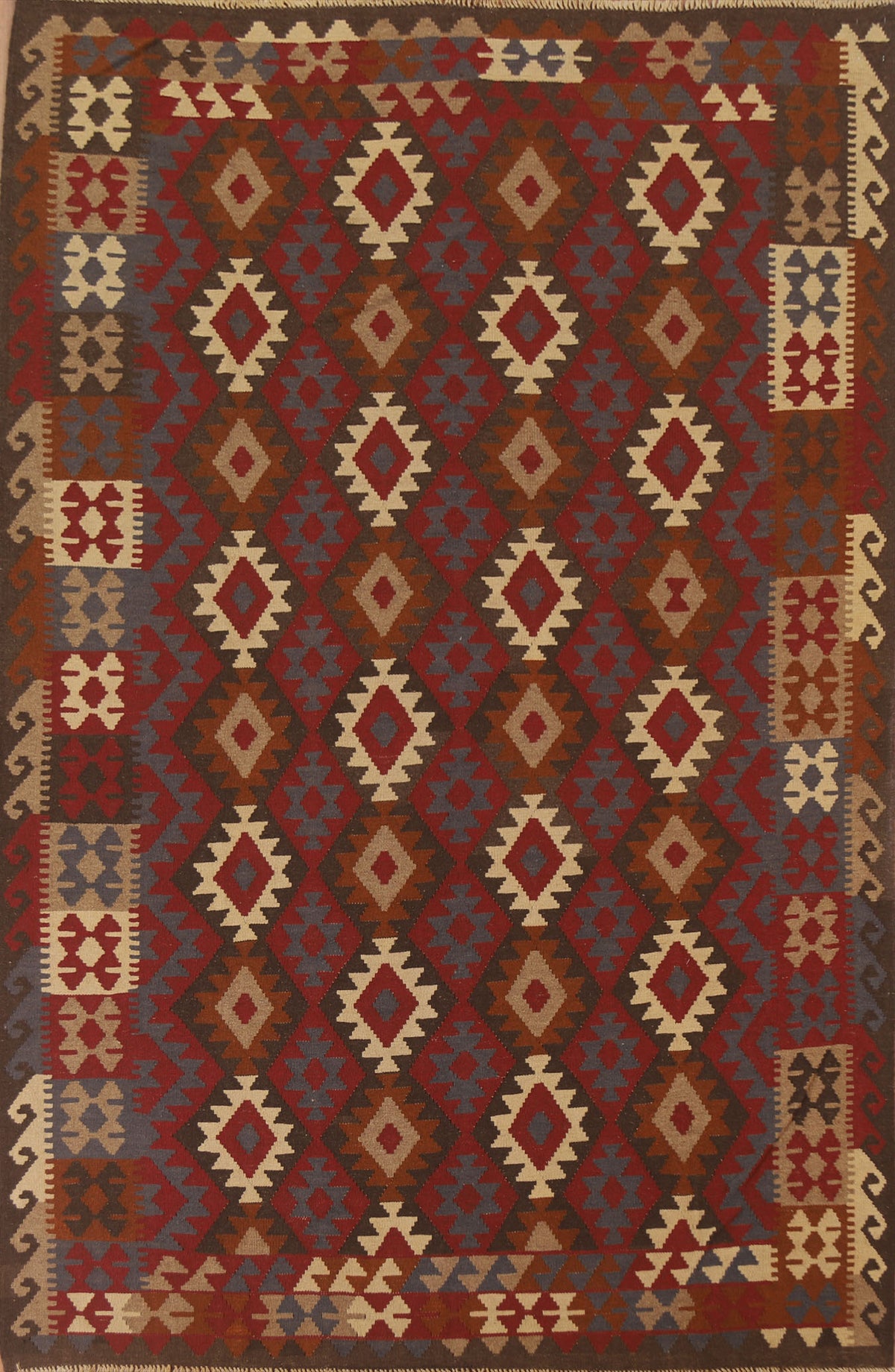 Multicolor Kilim Oriental Area Rug 7x9