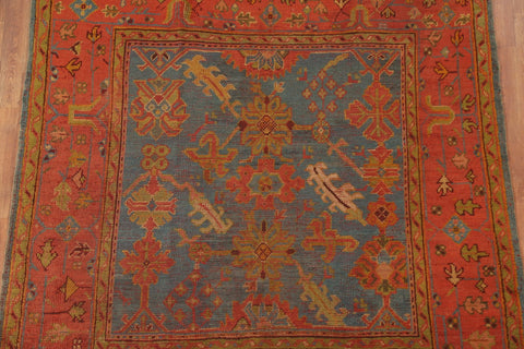 Pre-1900 Antique Vegetable Dye Oushak Square Area Rug 6x6