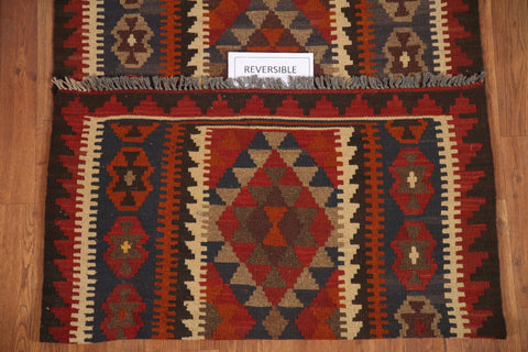 Reversible Wool Kilim Runner Rug 3x7