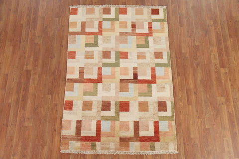 Geometric Gabbeh Kashkoli Oriental Area Rug 4x6