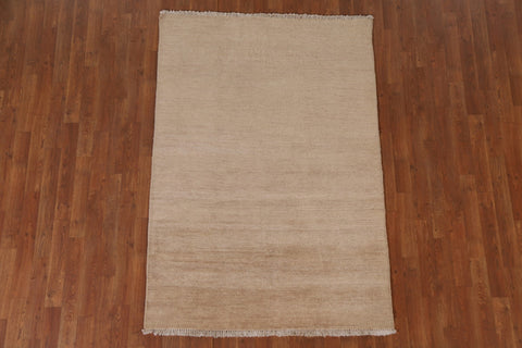 Beige Gabbeh Kashkoli Oriental Area Rug 4x6