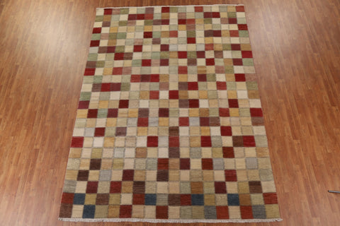 Checkered Gabbeh Oriental Area Rug 9x12