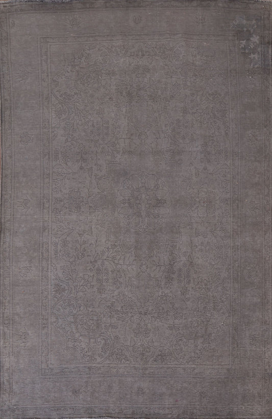 Gray Over-Dyed Tabriz Persian Area Rug 6x9