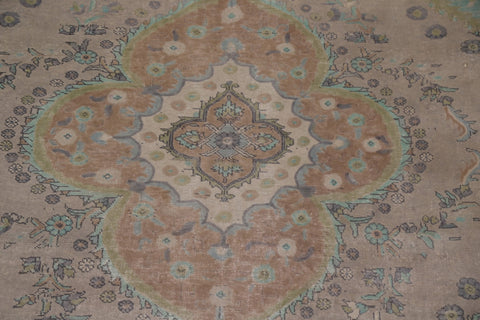 Distressed Wool Tabriz Persian Area Rug 10x13