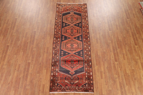 Geometric Hamedan Persian Runner Rug 3x10