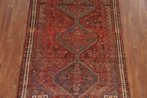 Antique Vegetable Dye Shiraz Persian Area Rug 5x8