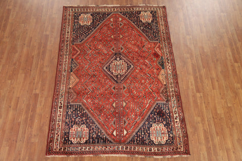 Antique Vegetable Dye Abadeh Persian Area Rug 6x8