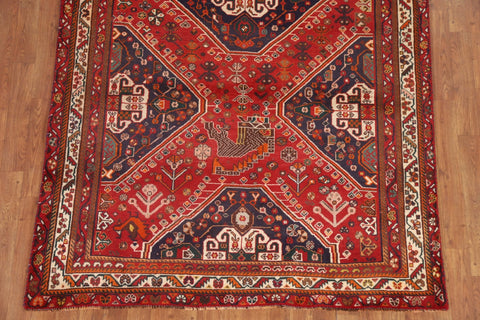 Red Geometric Shiraz Persian Area Rug 5x9