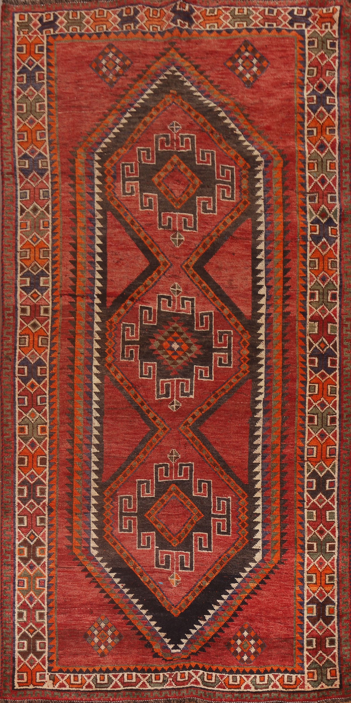 Vintage Red Lori Persian Area Rug 5x9