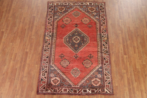 Vegetable Dye Antique Ghashghaei Persian Area Rug 5x8