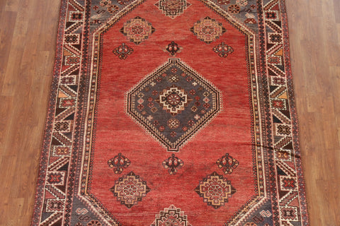 Vegetable Dye Antique Ghashghaei Persian Area Rug 5x8