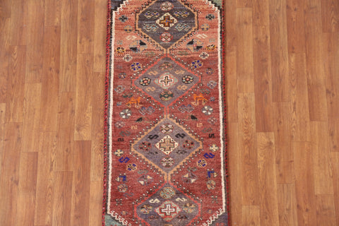 Tribal Wool Gabbeh Persian Runner Rug 2x5