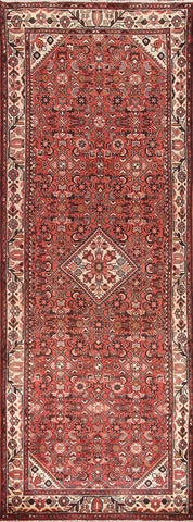 Geometric Hamedan Persian Runner Rug 4x10