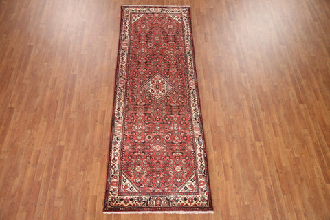 Geometric Hamedan Persian Runner Rug 4x10