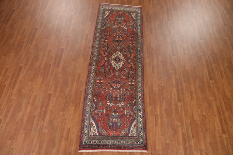 Vintage Hamedan Persian Runner Rug 3x11