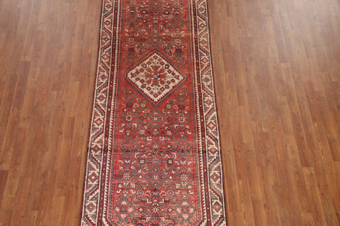 Geometric Hamedan Persian Runner Rug 4x9