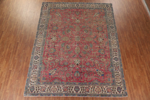 All-Over Pink Tabriz Persian Area Rug 10x13