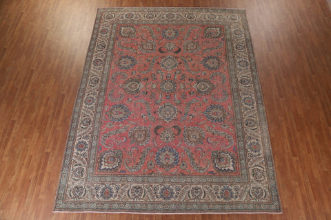 All-Over Floral Tabriz Persian Area Rug 10x13