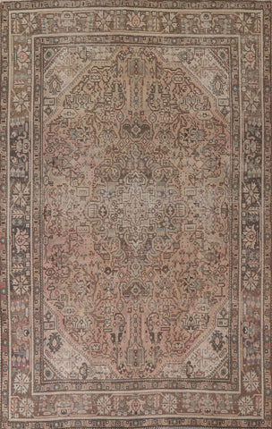 Distressed Tabriz Persian Area Rug 6x9