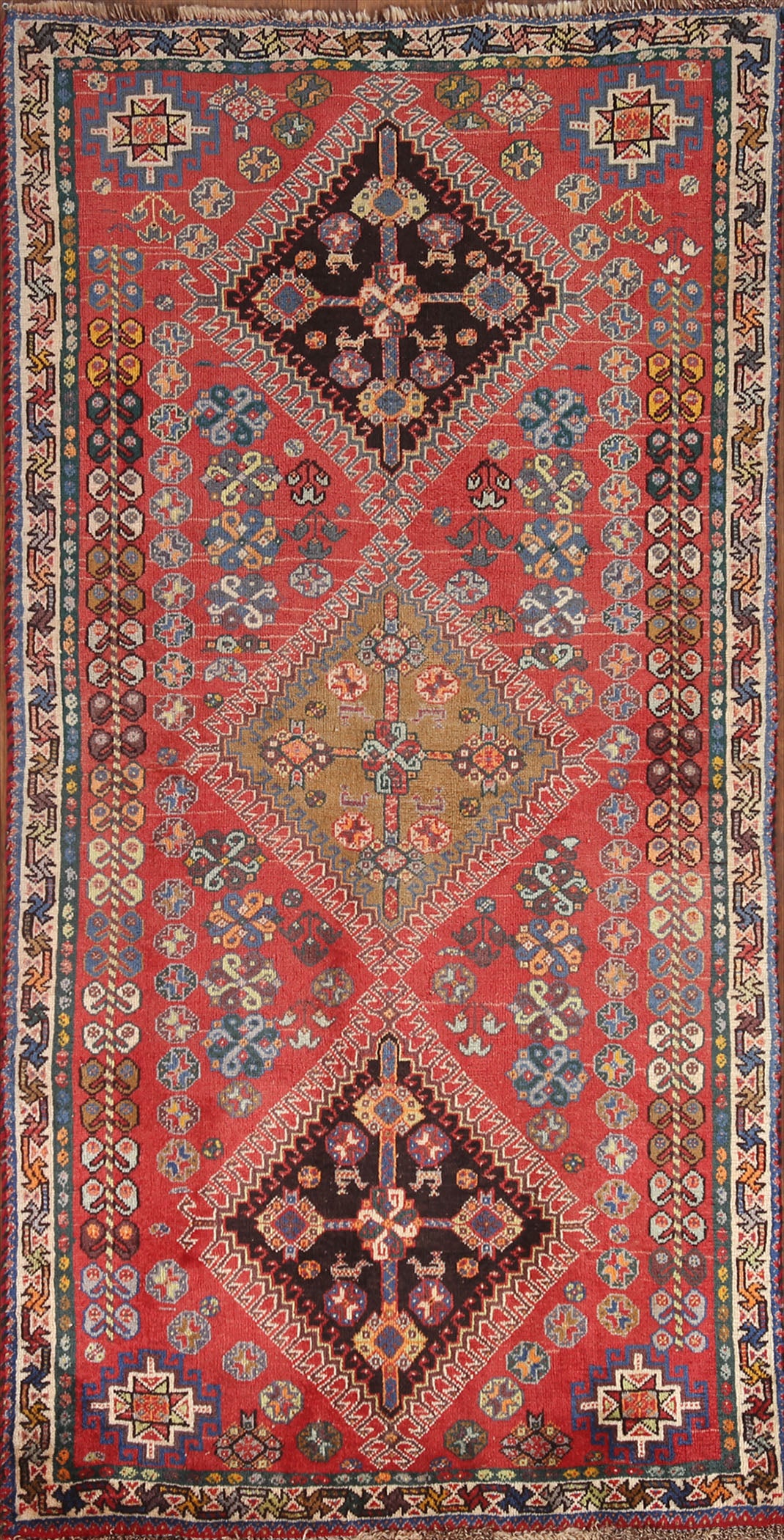 Vegetable Dye Yalameh Persian Area Rug 3x5