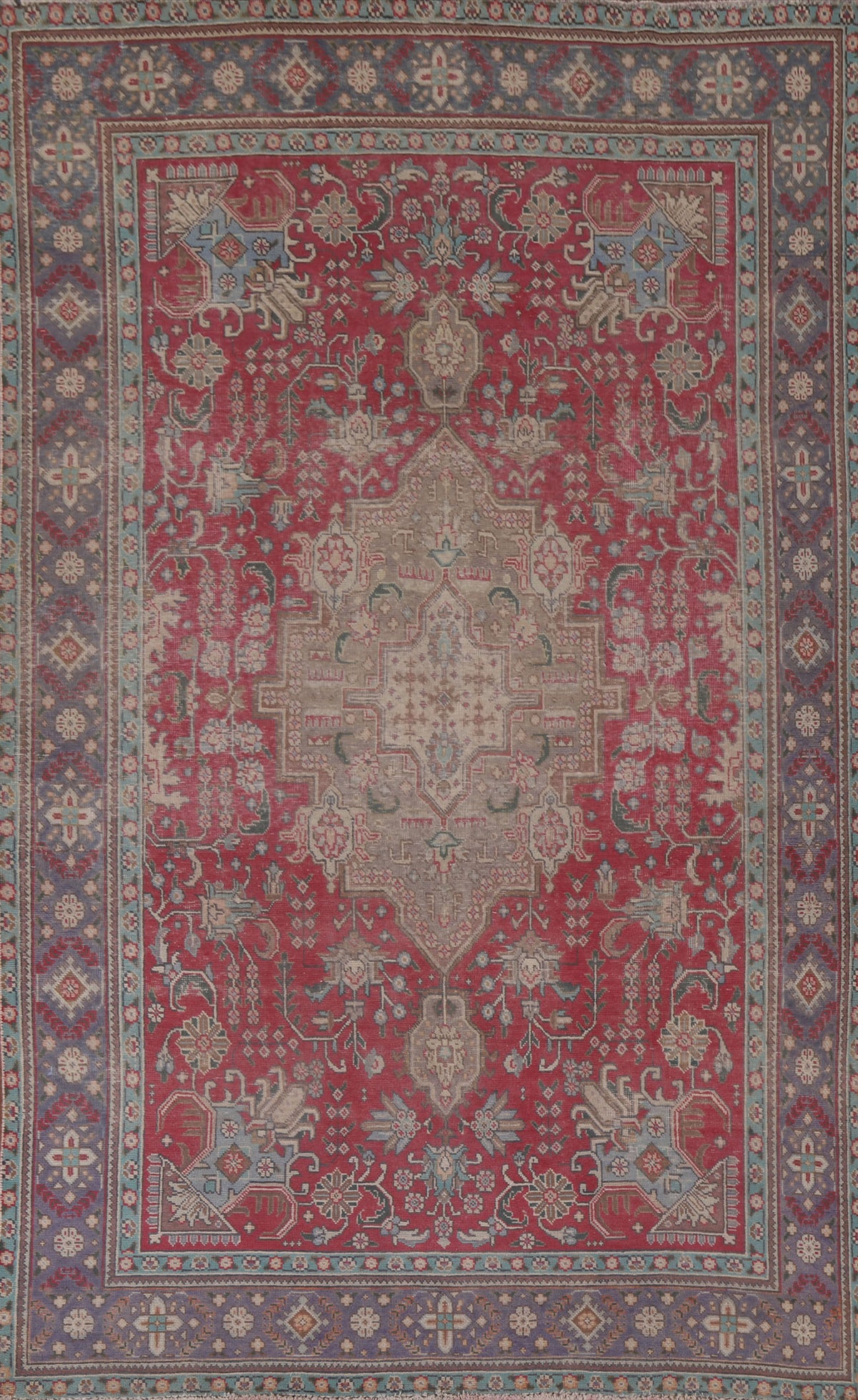 Handmade Wool Tabriz Persian Area Rug 6x10