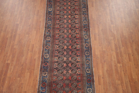 Vintage Wool Balouch Persian Runner Rug 4x11