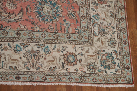 All-Over Floral Tabriz Persian Area Rug 10x13