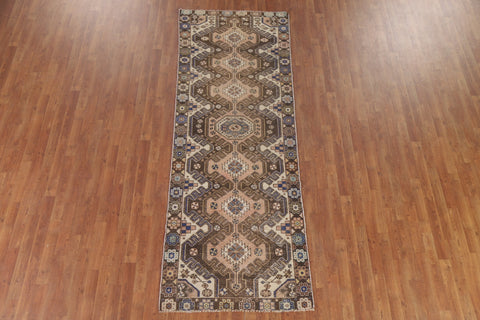 Geometric Bakhtiari Persian Runner Rug 3x9