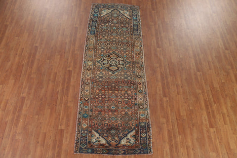 Vintage Hamedan Persian Runner Rug 4x10