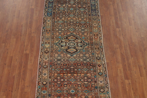 Vintage Hamedan Persian Runner Rug 4x10