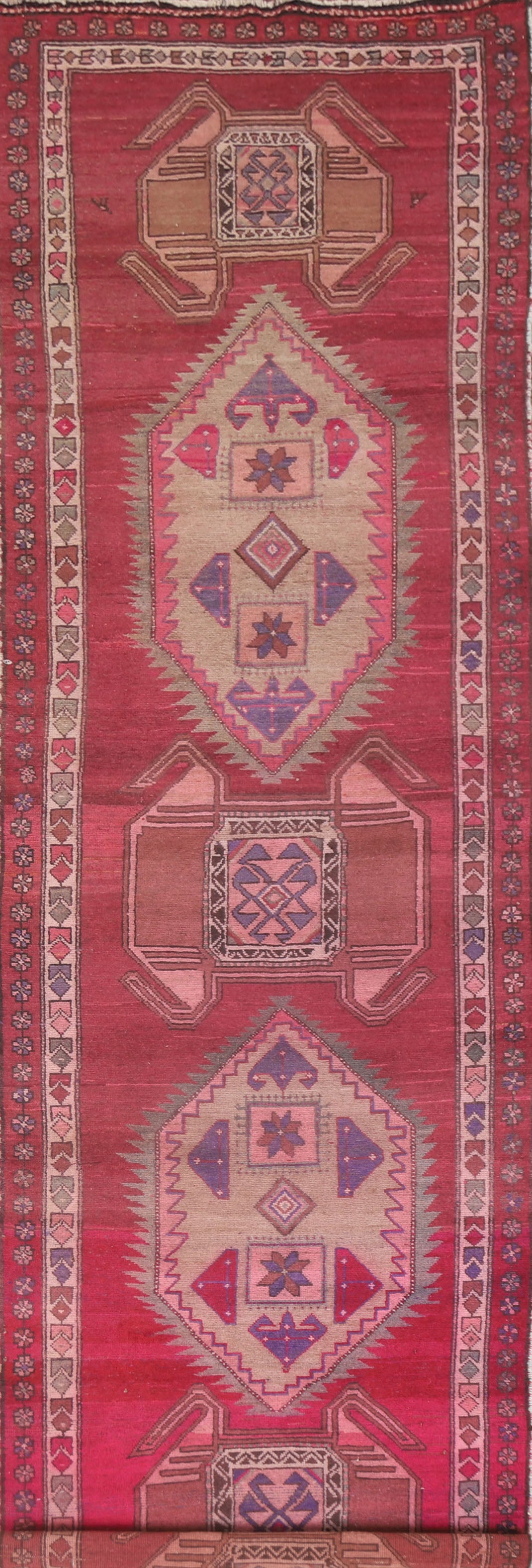 Geometric Ardebil Persian Runner Rug 4x13