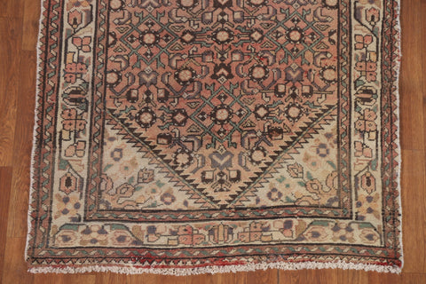 Geometric Hamedan Persian Runner Rug 4x10