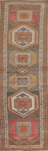 Geometric Ardebil Persian Runner Rug 3x13