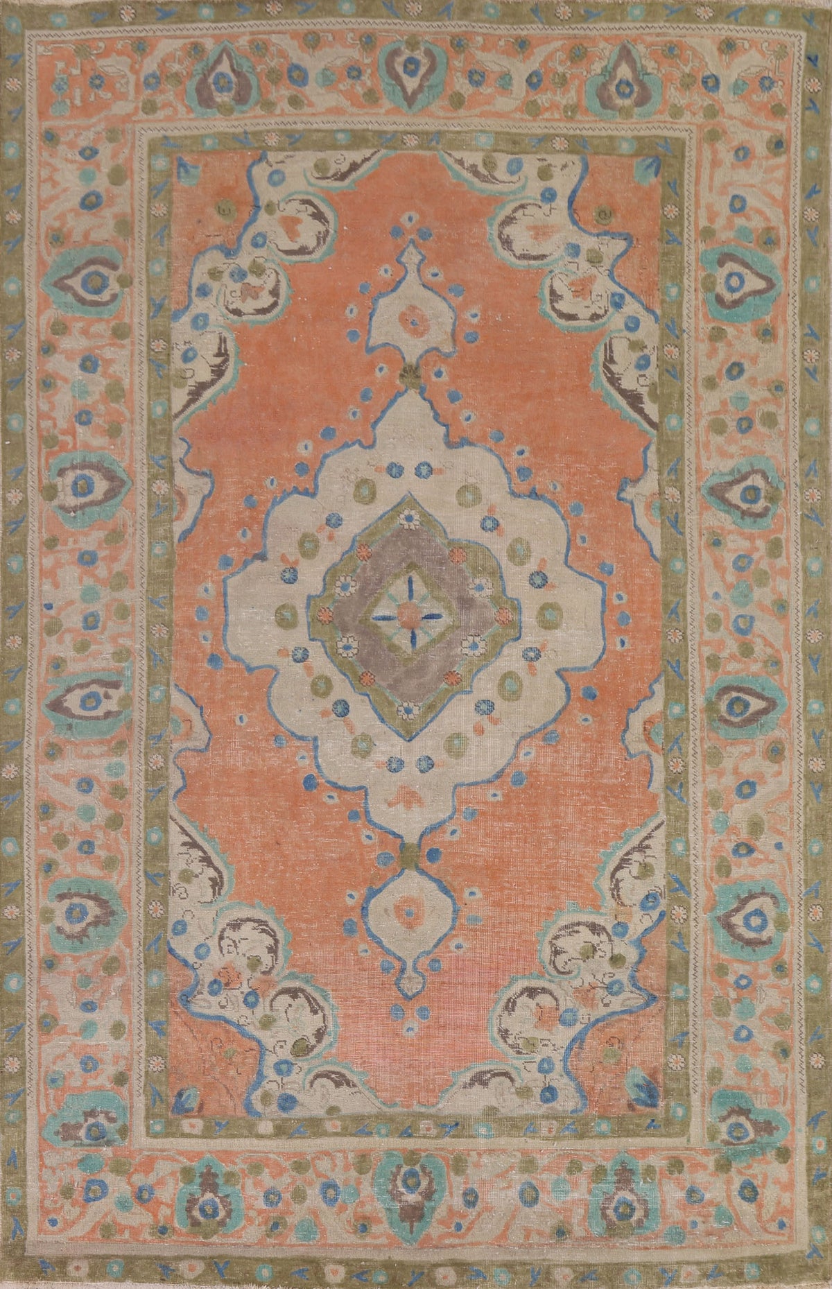 Over-Dyed Tabriz Persian Area Rug 6x9