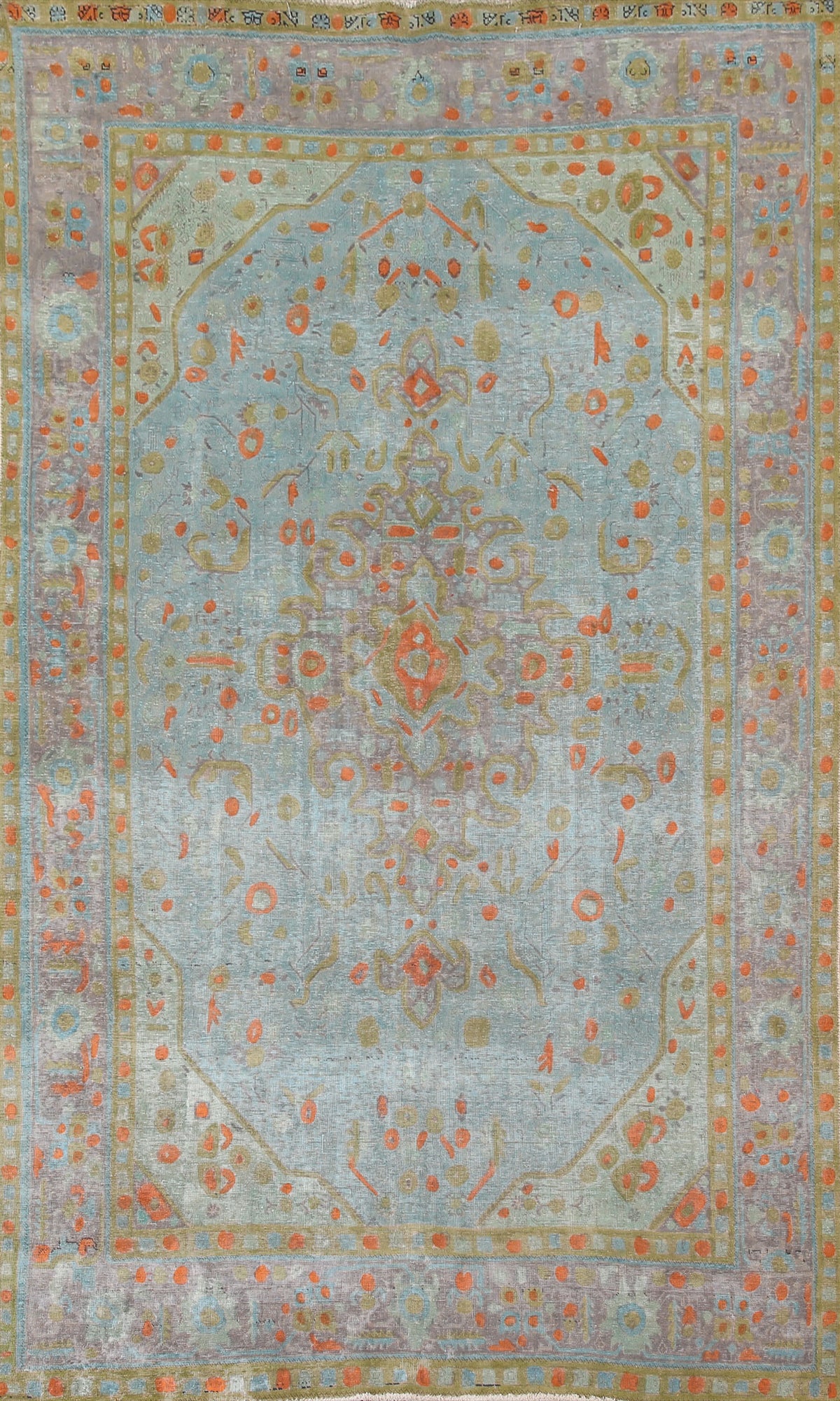 Over-Dyed Tabriz Persian Area Rug 7x10