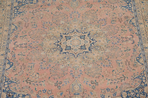 Vintage Pink Mashad Persian Area Rug 10x13