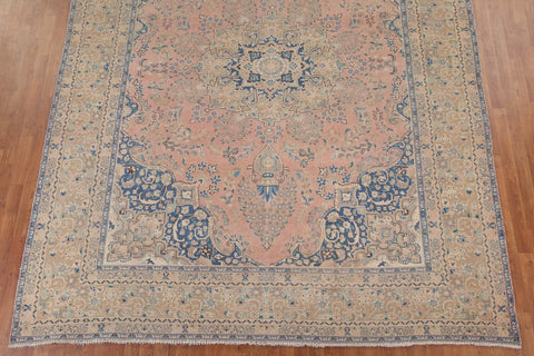 Vintage Pink Mashad Persian Area Rug 10x13