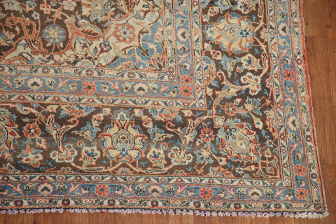 Floral Wool Kashan Persian Area Rug 9x13