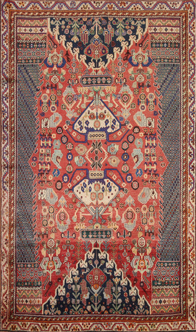 Vegetable Dye Kashkoli Persian Area Rug 5x8